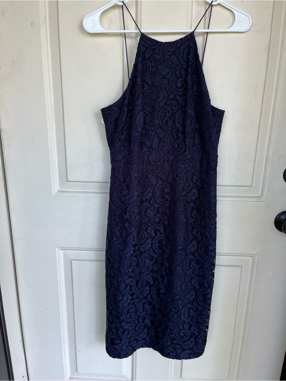 J. Crew Navy Lace Midi Dress size 0